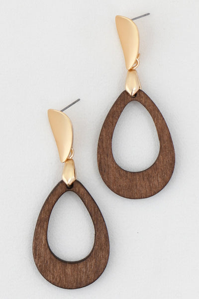 Laser Cut Wood Earrings