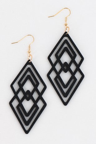 Laser Cut Wood Earrings