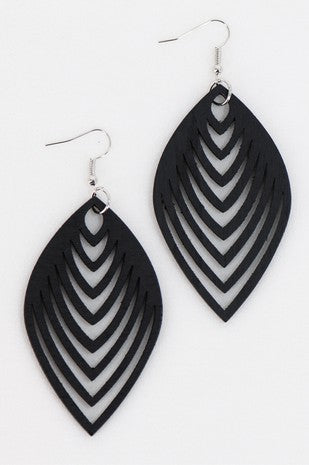Laser Cut Wood Earrings