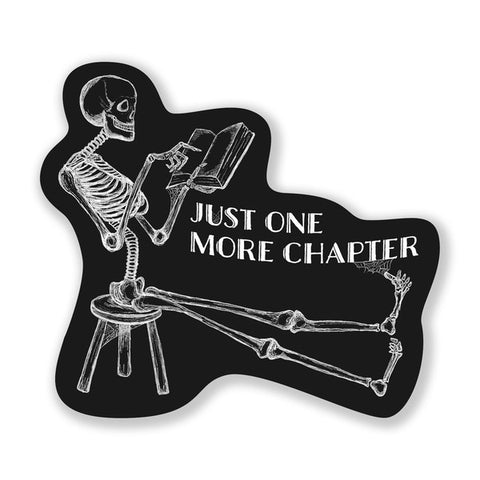 "Just One More Chapter" Book Sticker