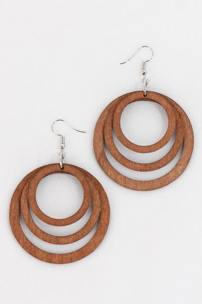 Laser Cut Wood Earrings