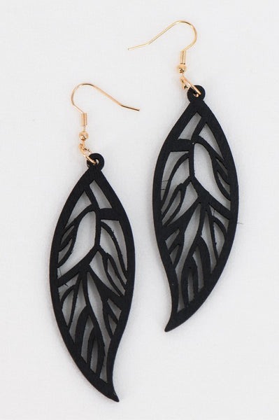 Laser Cut Wood Earrings