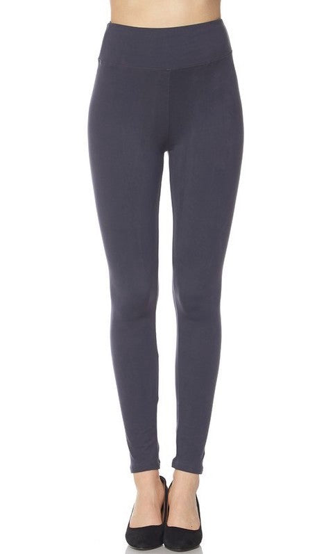 High Rise Leggings - Charcoal Gray