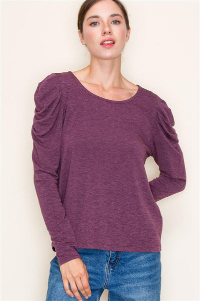 Plum Knit Top
