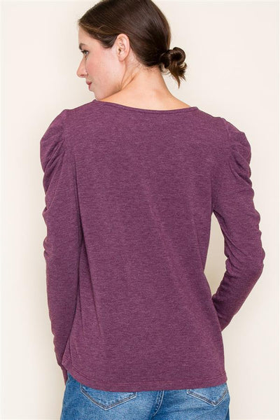 Plum Knit Top
