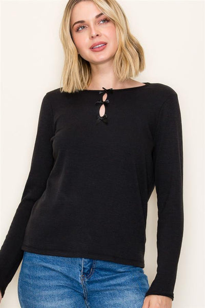 Keyhole + Bow Pullover