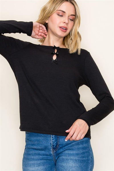 Keyhole + Bow Pullover