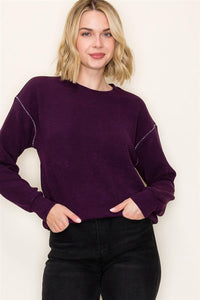 Plum Knit Pullover