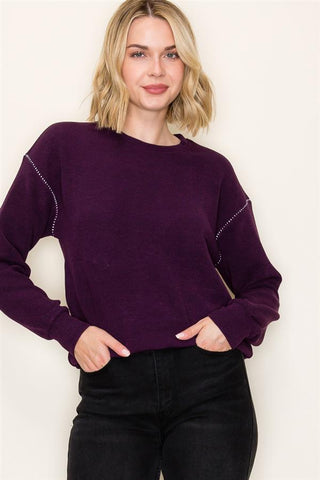 Plum Knit Pullover