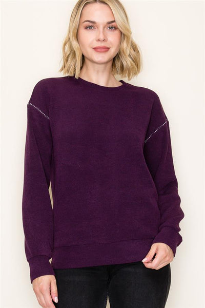 Plum Knit Pullover