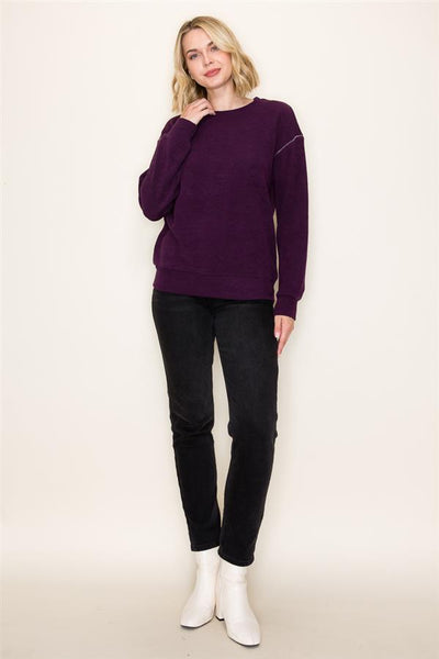 Plum Knit Pullover