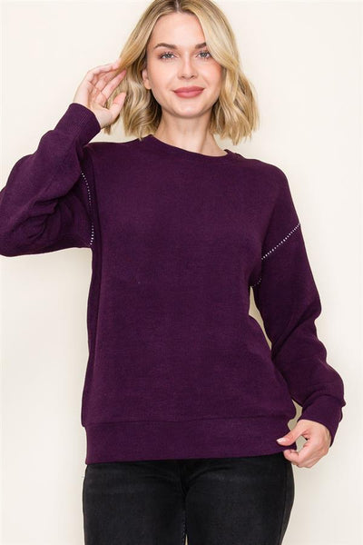 Plum Knit Pullover