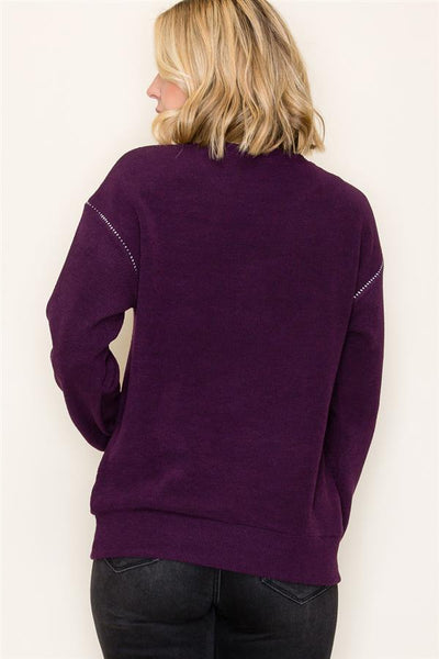 Plum Knit Pullover
