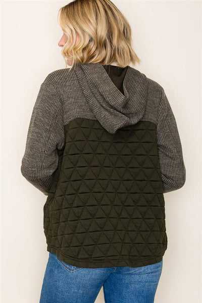 Dark Olive Quilted Jacket