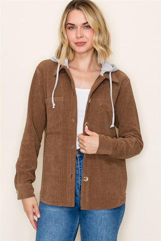 Demi Camel Hoodie Insert Jacket