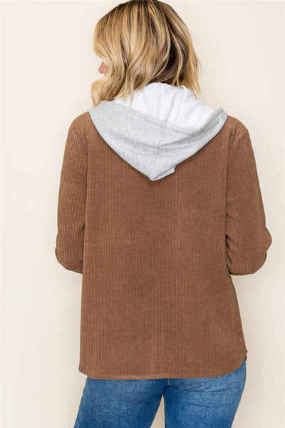 Demi Camel Hoodie Insert Jacket