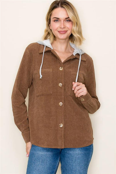 Demi Camel Hoodie Insert Jacket