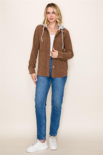 Demi Camel Hoodie Insert Jacket