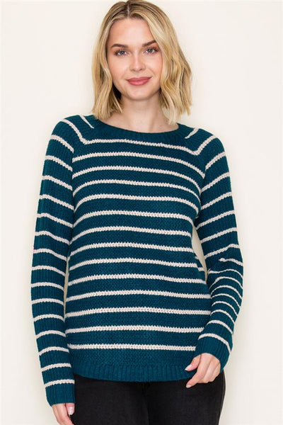 Striped Teal Sweater