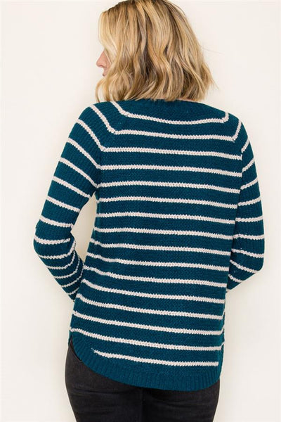 Striped Teal Sweater