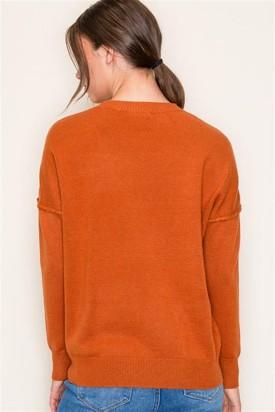 Pumpkin Long Sleeve Sweater
