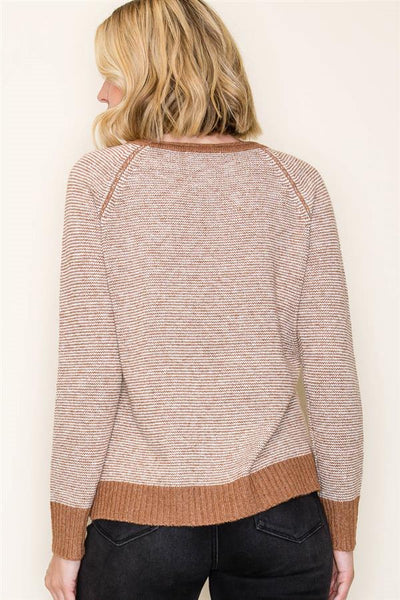 Camel +Ivory Sweater