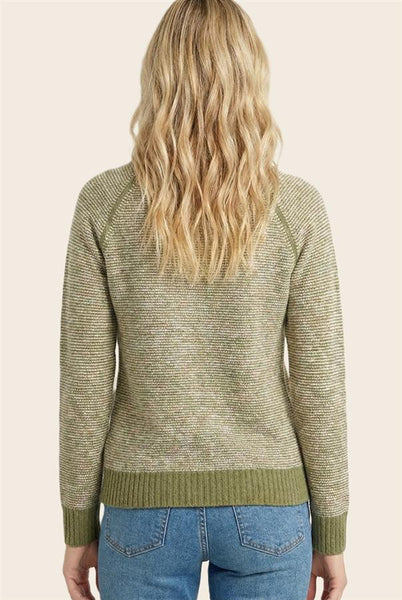 Maggie Pinstripe Sweater - Matcha