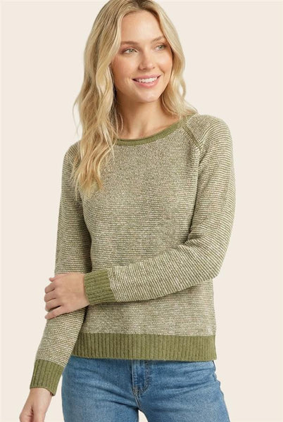 Maggie Pinstripe Sweater - Matcha