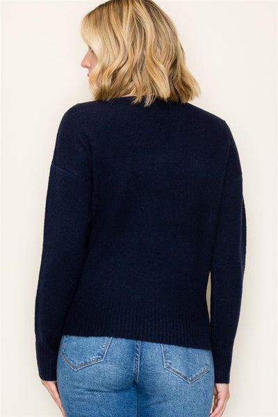 Navy Boatneck Sweater