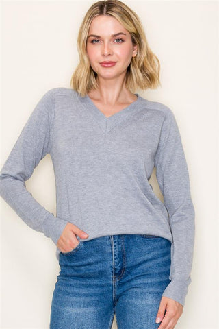 Heather V-Neck Sweater
