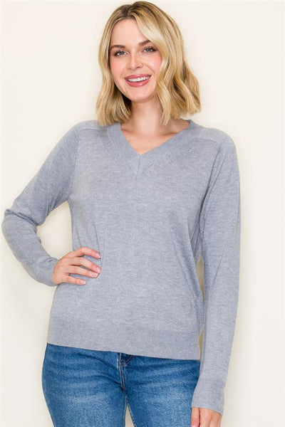 Heather V-Neck Sweater