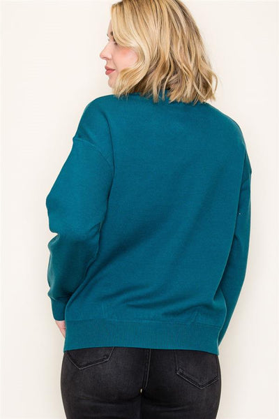 Teal Crewneck Pullover