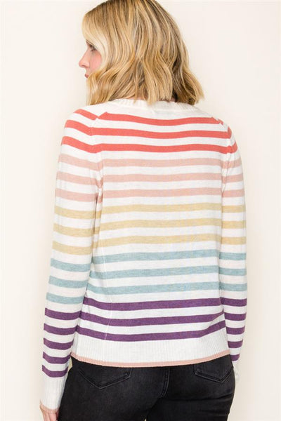 Fall Sunset Stripes Sweater