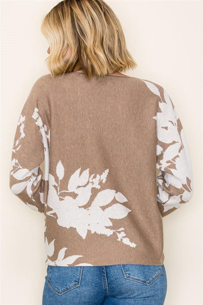 Jacquard Floral Sweater