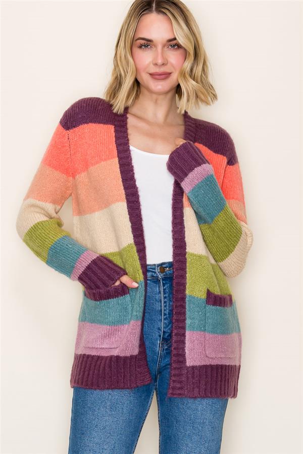 Katrina Color Block Cardigan