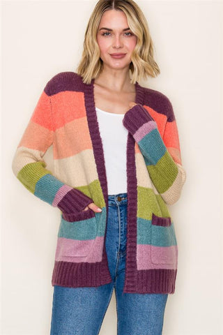 Katrina Color Block Cardigan