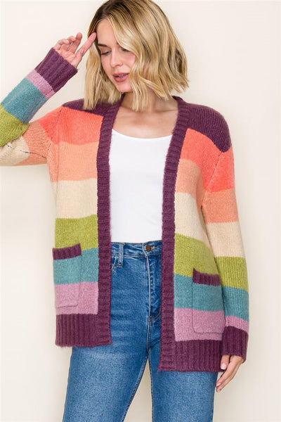 Katrina Color Block Cardigan
