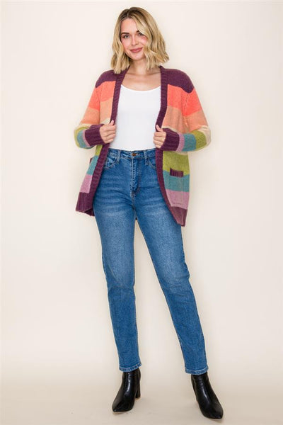 Katrina Color Block Cardigan
