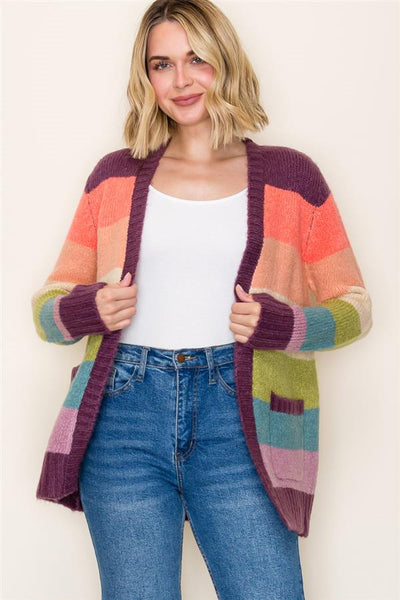 Katrina Color Block Cardigan
