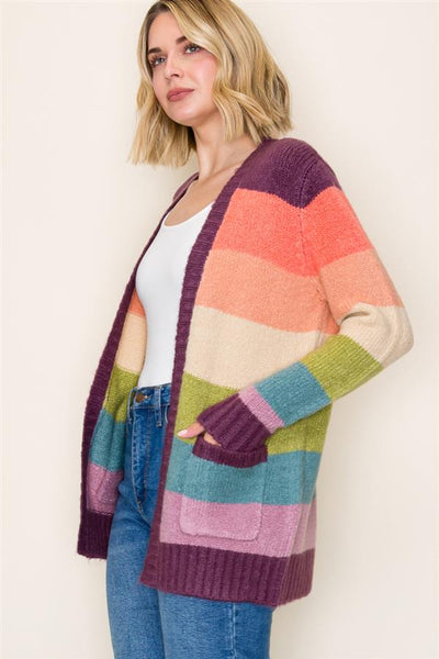 Katrina Color Block Cardigan