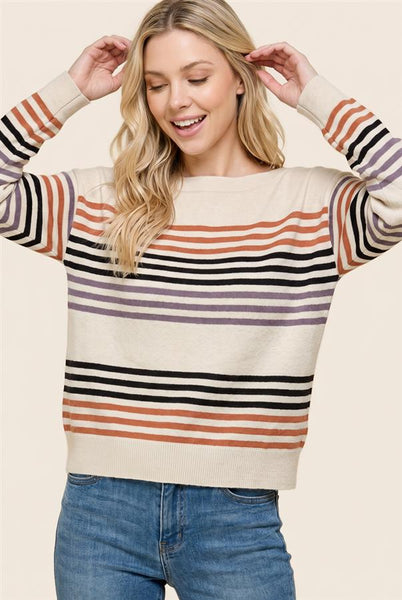 Sophia Striped Knit Sweater