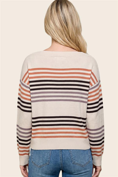 Sophia Striped Knit Sweater