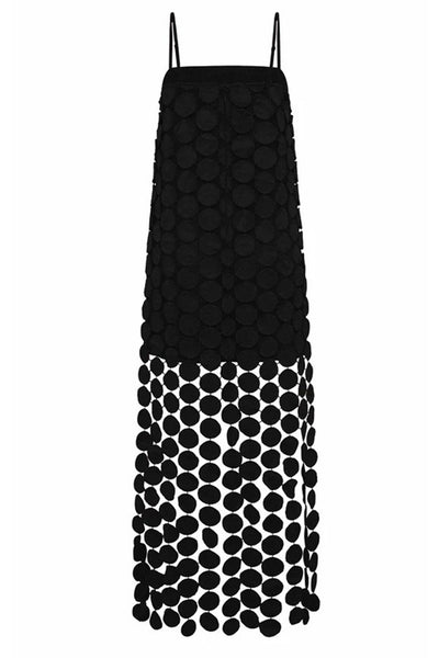 Gracie Black Mixed Media Dress