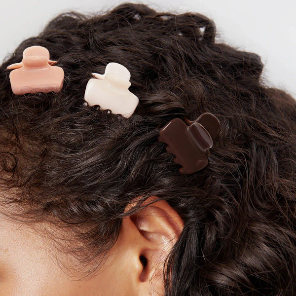 Mini Cloud Claw Clips 8pc - Rosewood