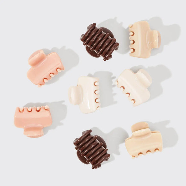 Mini Cloud Claw Clips 8pc - Rosewood