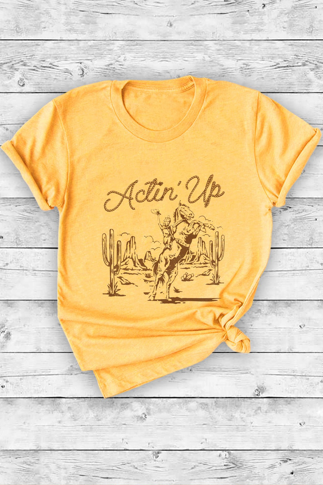 "Actin' Up" Cowgirl Graphic Tee