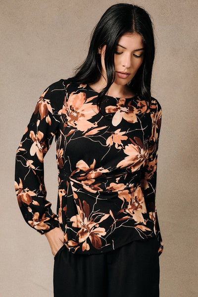 Black Floral Top