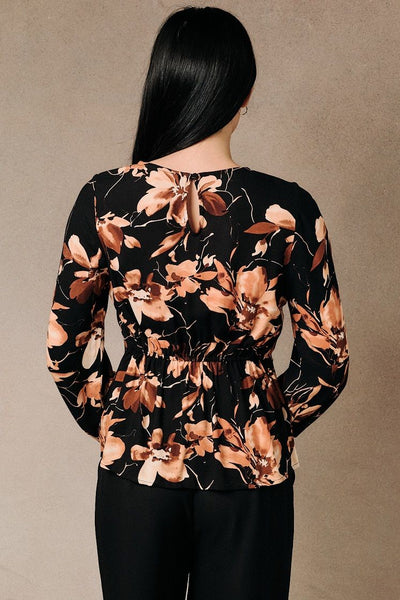 Black Floral Top