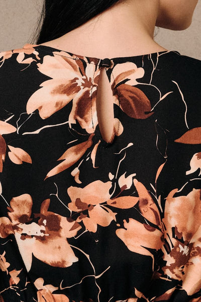 Black Floral Top