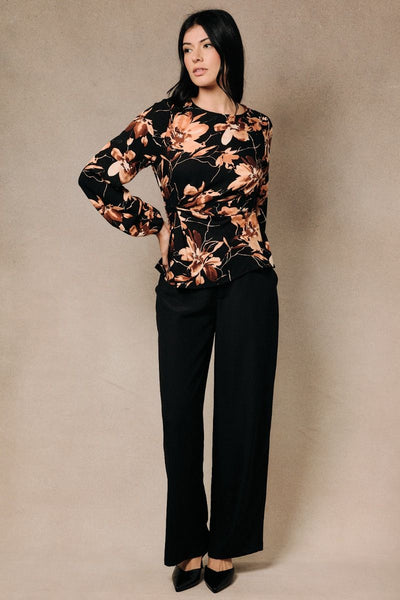 Black Floral Top